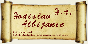 Hodislav Albijanić vizit kartica